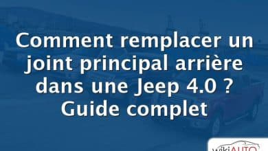 Comment remplacer un joint principal arrière dans une Jeep 4.0 ?  Guide complet