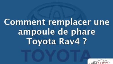 Comment remplacer une ampoule de phare Toyota Rav4 ?