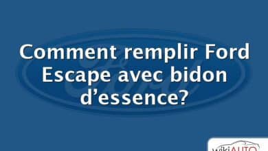 Comment remplir Ford Escape avec bidon d’essence?