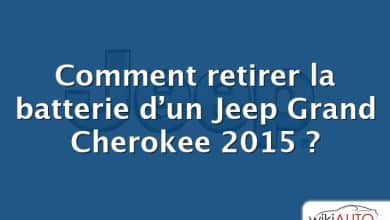 Comment retirer la batterie d’un Jeep Grand Cherokee 2015 ?