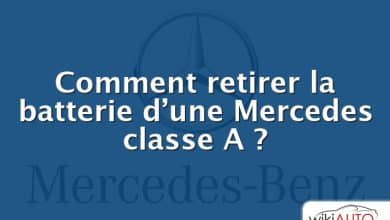 Comment retirer la batterie d’une Mercedes classe A ?