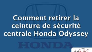 Comment retirer la ceinture de sécurité centrale Honda Odyssey