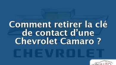 Comment retirer la clé de contact d’une Chevrolet Camaro ?