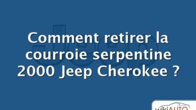 Comment retirer la courroie serpentine 2000 Jeep Cherokee ?