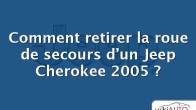 Comment retirer la roue de secours d’un Jeep Cherokee 2005 ?