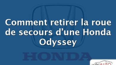 Comment retirer la roue de secours d’une Honda Odyssey