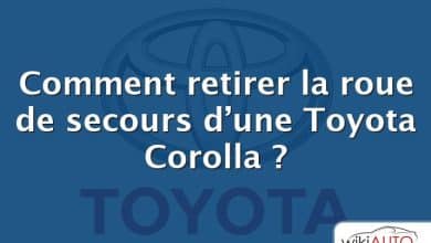 Comment retirer la roue de secours d’une Toyota Corolla ?