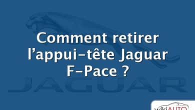 Comment retirer l’appui-tête Jaguar F-Pace ?