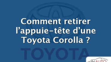 Comment retirer l’appuie-tête d’une Toyota Corolla ?