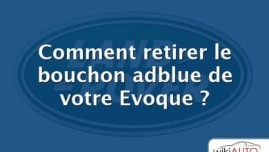 Comment retirer le bouchon adblue de votre Evoque ?