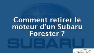 Comment retirer le moteur d’un Subaru Forester ?