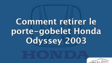 Comment retirer le porte-gobelet Honda Odyssey 2003