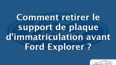 Comment retirer le support de plaque d’immatriculation avant Ford Explorer ?