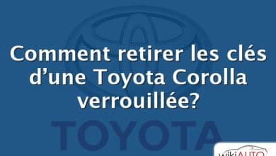 Comment retirer les clés d’une Toyota Corolla verrouillée?