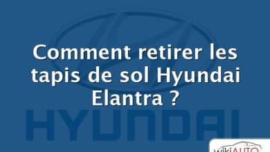 Comment retirer les tapis de sol Hyundai Elantra ?