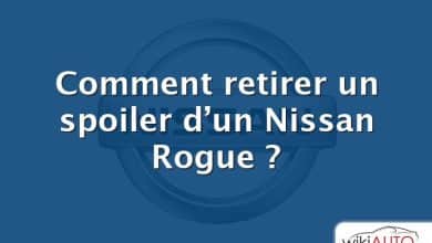 Comment retirer un spoiler d’un Nissan Rogue ?