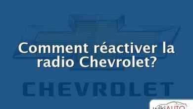 Comment réactiver la radio Chevrolet?