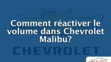 Comment réactiver le volume dans Chevrolet Malibu?