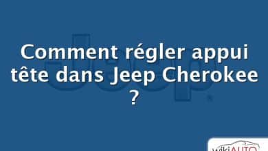 Comment régler appui tête dans Jeep Cherokee ?