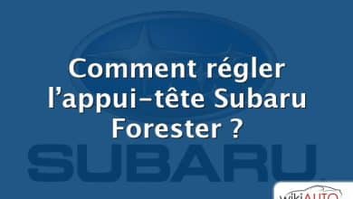 Comment régler l’appui-tête Subaru Forester ?