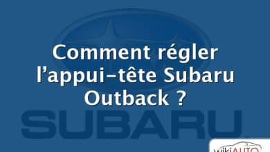 Comment régler l’appui-tête Subaru Outback ?