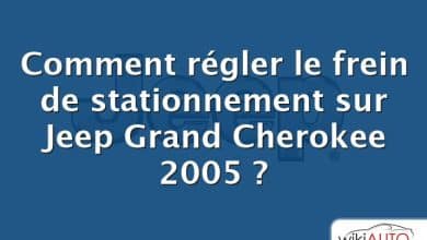 Comment régler le frein de stationnement sur Jeep Grand Cherokee 2005 ?