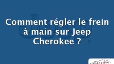 Comment régler le frein à main sur Jeep Cherokee ?