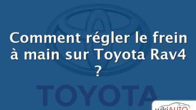 Comment régler le frein à main sur Toyota Rav4 ?