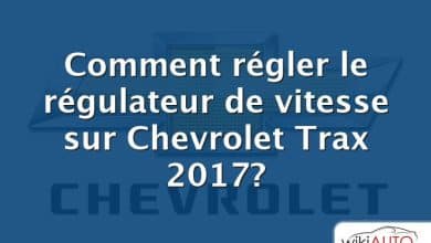 Comment régler le régulateur de vitesse sur Chevrolet Trax 2017?