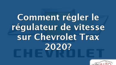 Comment régler le régulateur de vitesse sur Chevrolet Trax 2020?