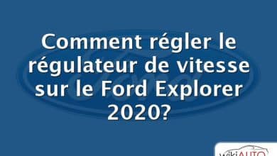 Comment régler le régulateur de vitesse sur le Ford Explorer 2020?