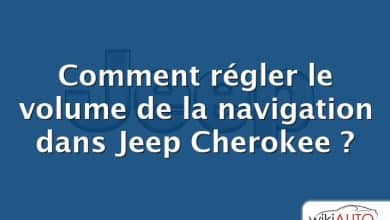 Comment régler le volume de la navigation dans Jeep Cherokee ?