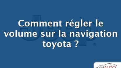 Comment régler le volume sur la navigation toyota ?