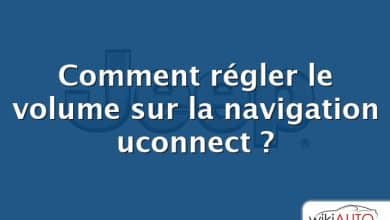 Comment régler le volume sur la navigation uconnect ?