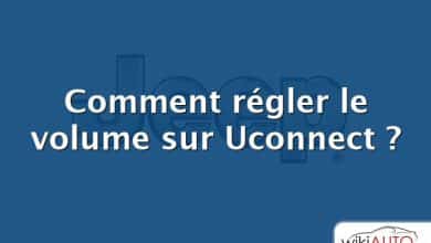 Comment régler le volume sur Uconnect ?