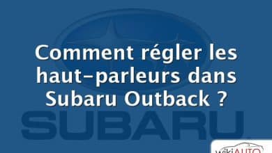 Comment régler les haut-parleurs dans Subaru Outback ?