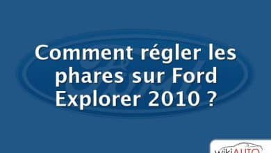 Comment régler les phares sur Ford Explorer 2010 ?