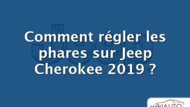 Comment régler les phares sur Jeep Cherokee 2019 ?