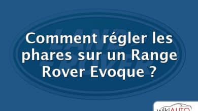 Comment régler les phares sur un Range Rover Evoque ?