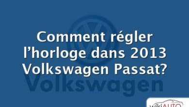 Comment régler l’horloge dans 2013 Volkswagen Passat?