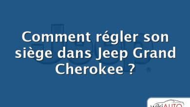 Comment régler son siège dans Jeep Grand Cherokee ?