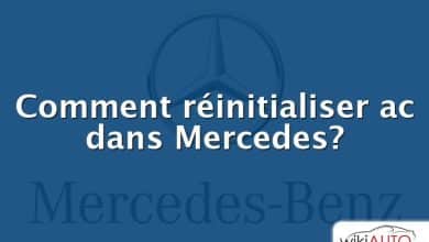 Comment réinitialiser ac dans Mercedes?