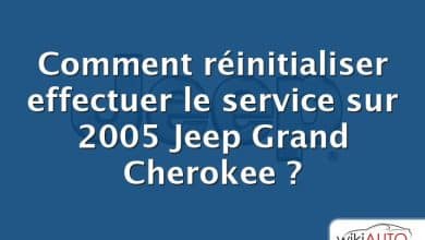 Comment réinitialiser effectuer le service sur 2005 Jeep Grand Cherokee ?