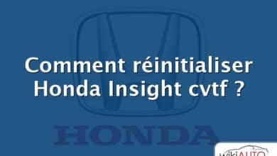 Comment réinitialiser Honda Insight cvtf ?