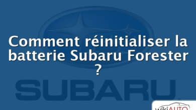 Comment réinitialiser la batterie Subaru Forester ?
