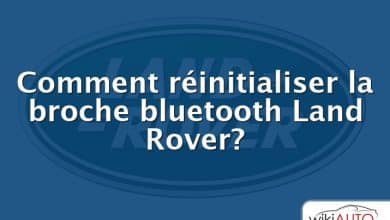 Comment réinitialiser la broche bluetooth Land Rover?
