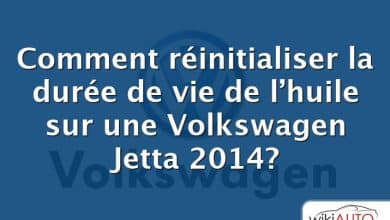 Comment réinitialiser la durée de vie de l’huile sur une Volkswagen Jetta 2014?