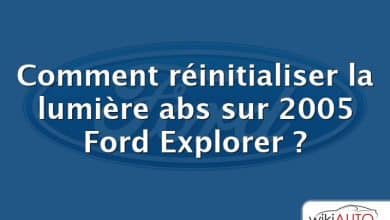 Comment réinitialiser la lumière abs sur 2005 Ford Explorer ?