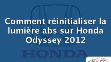 Comment réinitialiser la lumière abs sur Honda Odyssey 2012