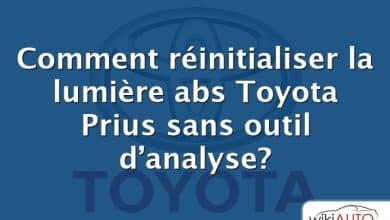 Comment réinitialiser la lumière abs Toyota Prius sans outil d’analyse?